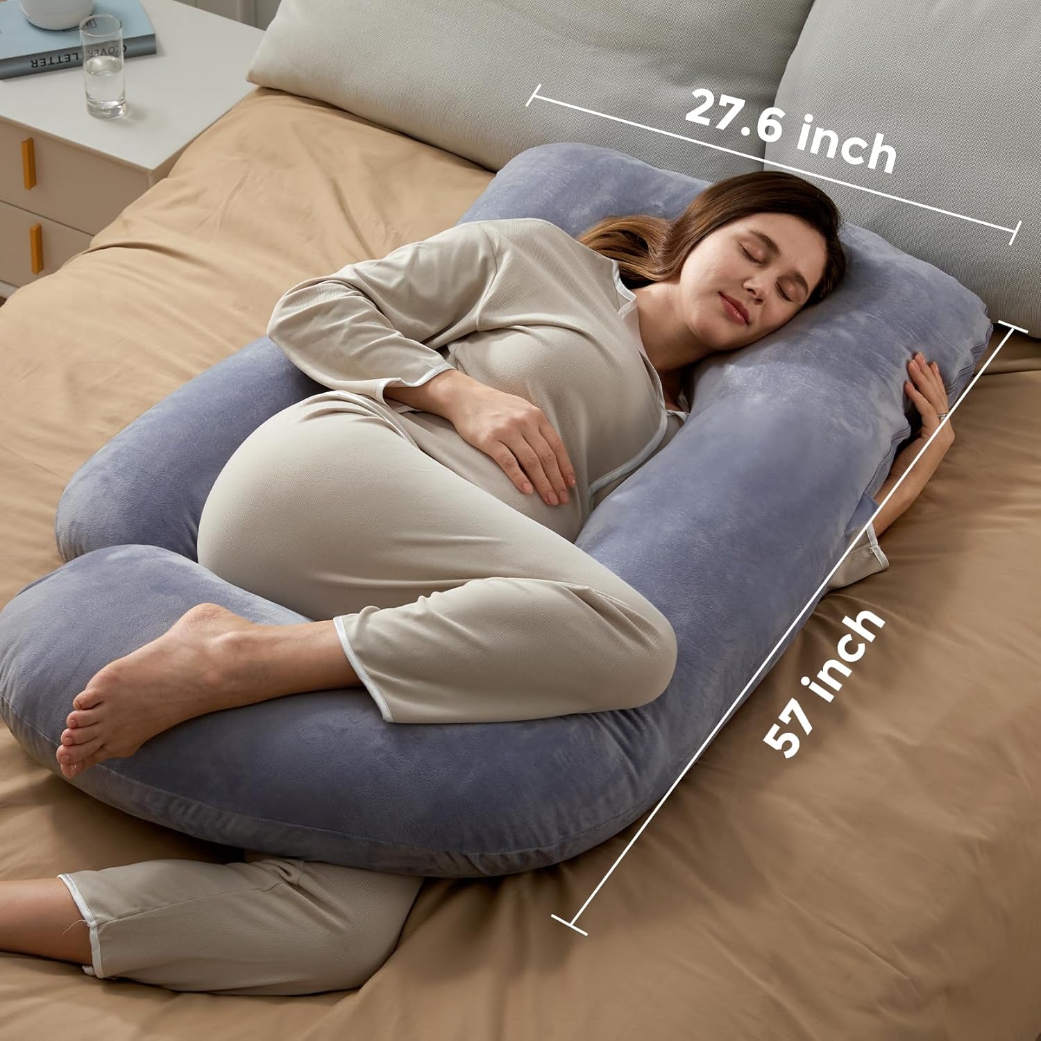 Full body pregnancy pillow for soon-to-be-moms.