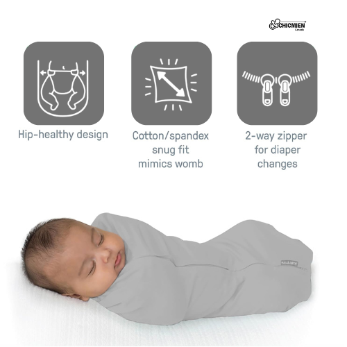 Swaddle Pod For Babies, Two-Way Zipper, For Calm & Comfortable Sleep.